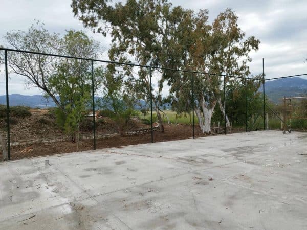 Περίφραξη Γηπέδου Τένις 100μ Σάμος Συρματόπλεγμα Γαλβανισμένο Σαμος - Ηλεκτροστατική Βαφή